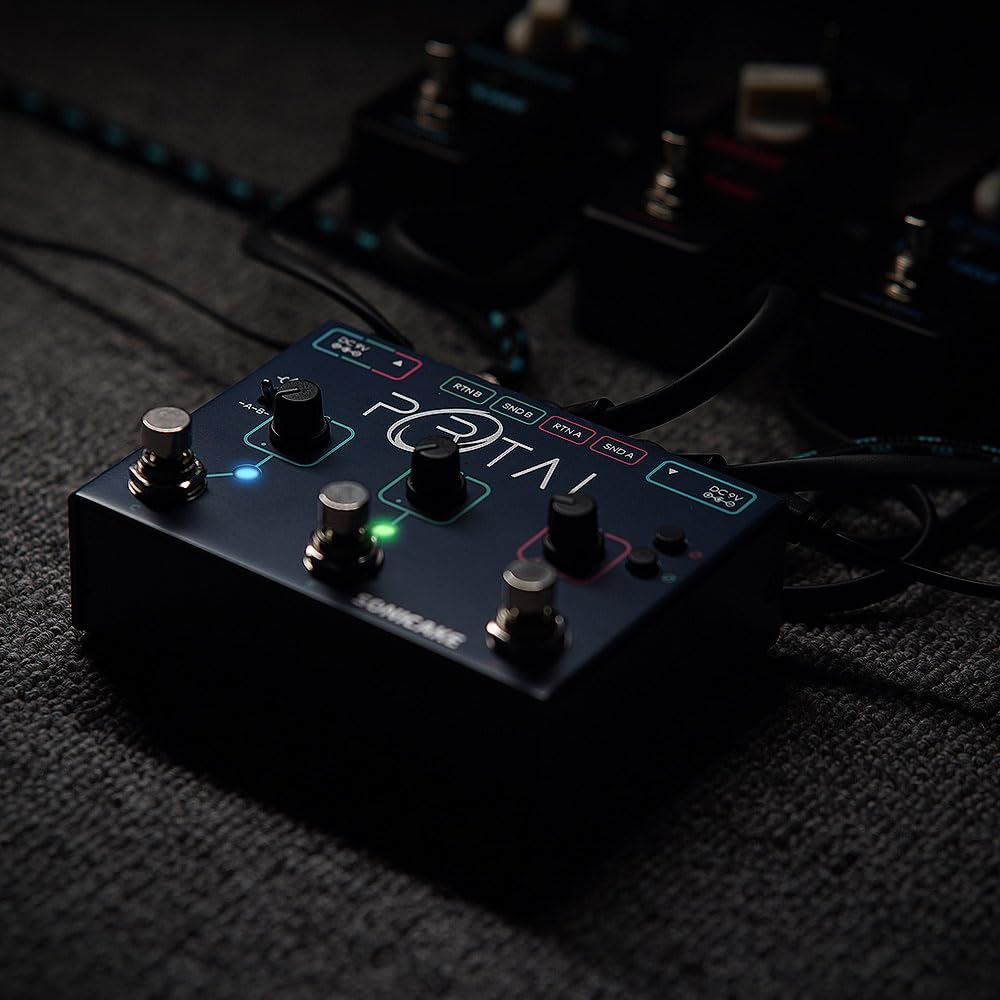 SONICAKE Active Signal Mixer, Analog Line Selector, as ABY and FX Loop, Guitar Effects Pedal with Three Channels – Portal