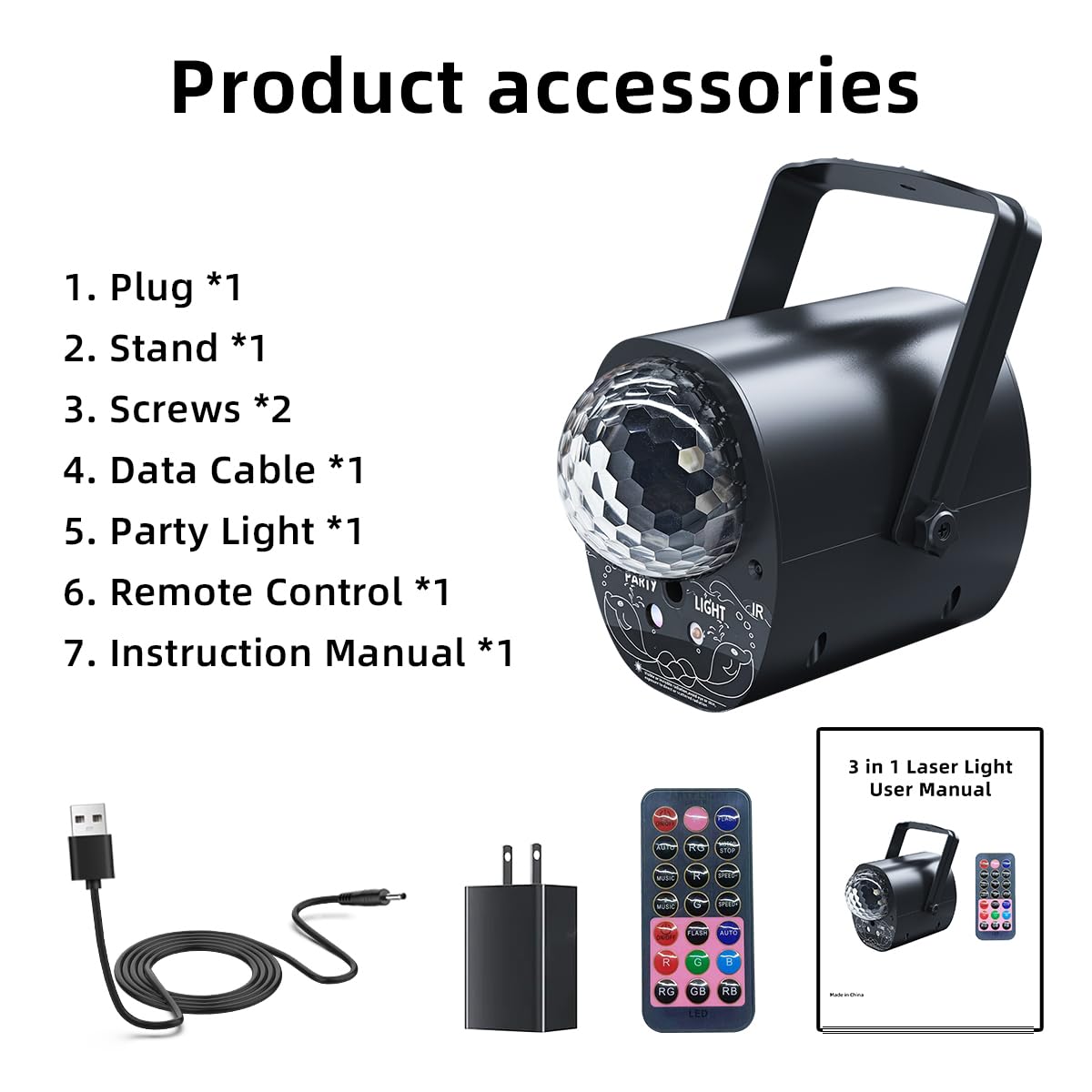 Yiixuyo Disco Ball Multi-Color Laser Pattern Light for Parties