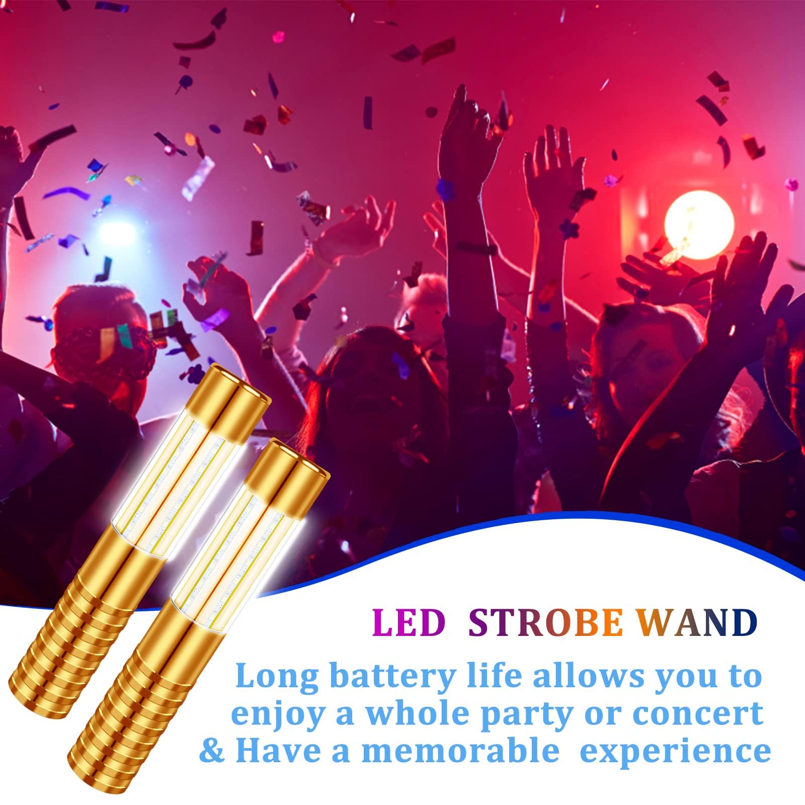 4 Pieces Strobe Baton Bottle Service Sparklers Bottle Service Light Bottle Handheld Light for Nightclubs Weddings Parties Activities Supplies (Gold)