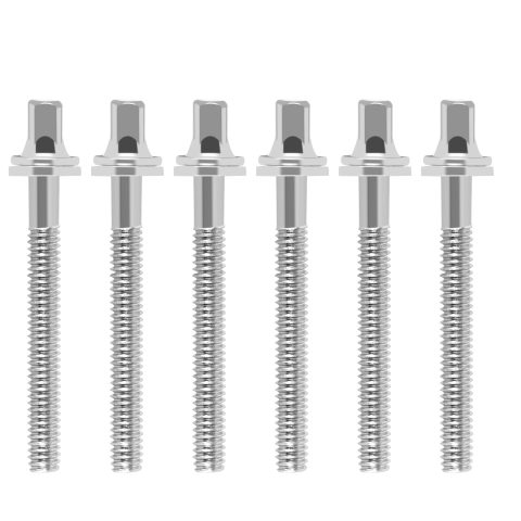 EASTROCK Drum Tension Rods Drum Screw 6 Pack M5X70 mm Percussion Replacement Accessory Drum Kit Screws (Silver)