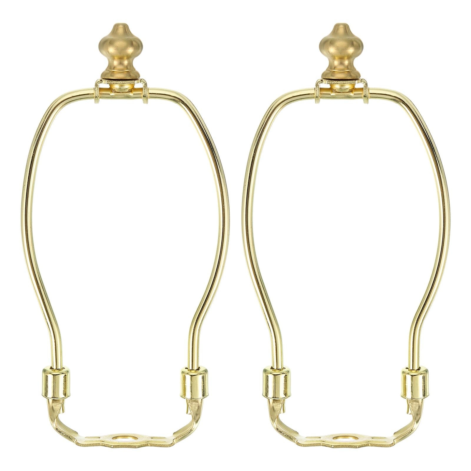 PATIKIL 6 Inch Lamp Harp Kit with 1 Inch Height Solid Brass Finial, 2Set