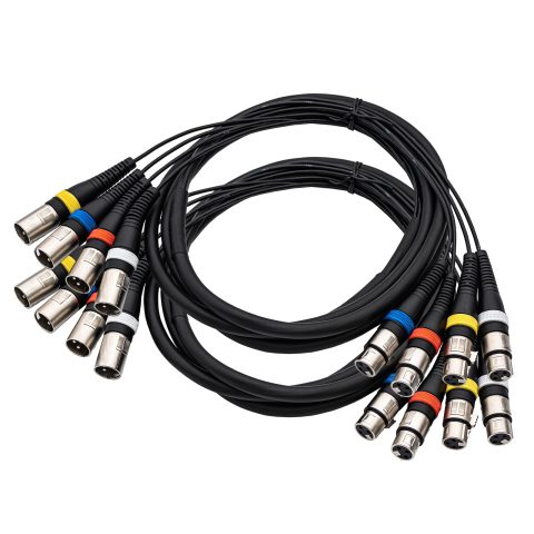 4 Channel XLR Male to Female Snake Cables, Microphone Patch Cable 3FT 2Pack
