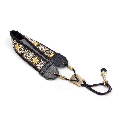 lightstar Embroidery Saxophone Neck Strap – (Comfort, Breathable, Metal Swivel Snap Hook) Sax Neck Strap for Alto Tenor (Sunflower embroidery)