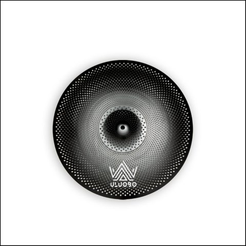 ULUOBO 12 inch Splash Cymbal, Low Volume Small Quiet Silent Cymbal for Pratice (Black, 1 Piece)