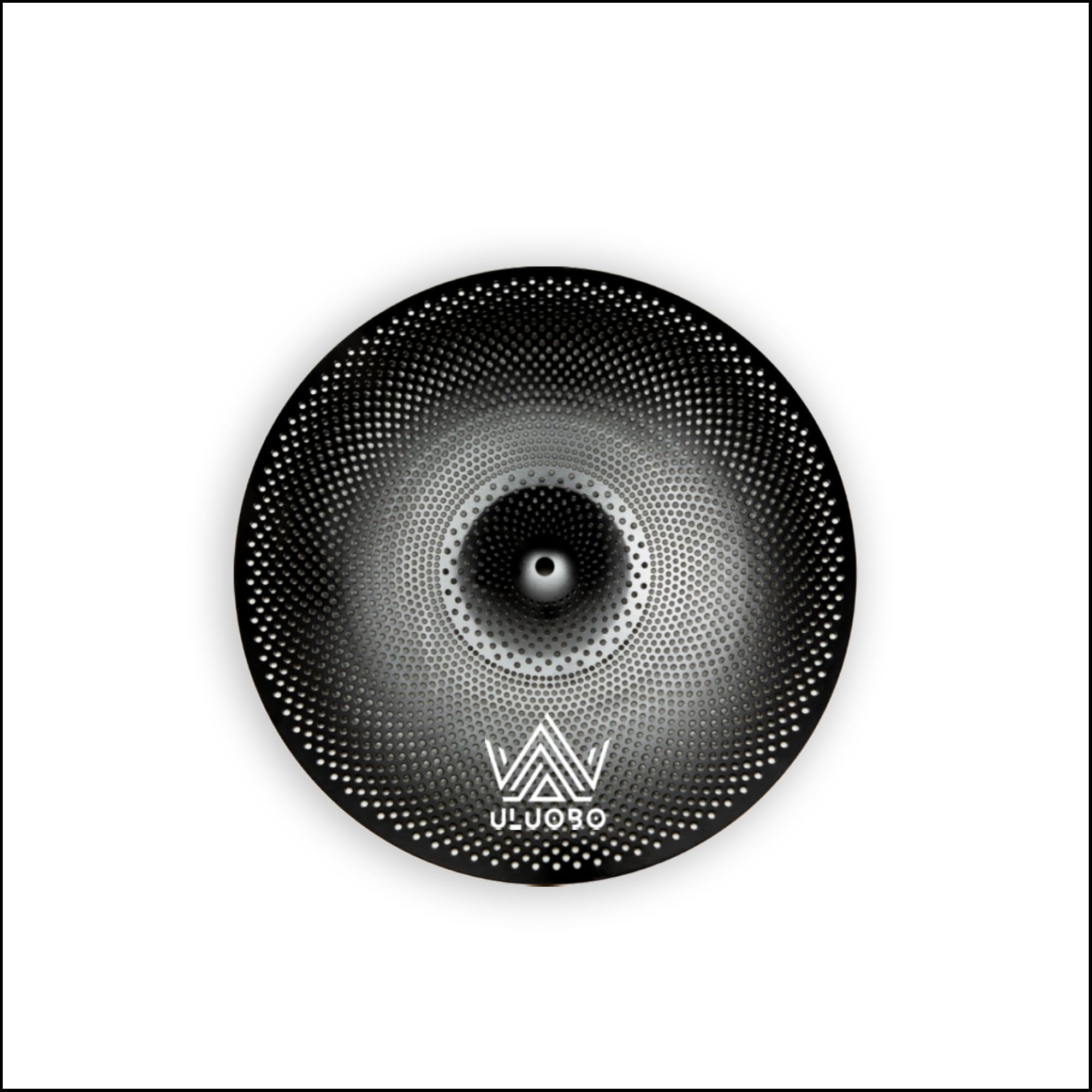 ULUOBO 12 inch Splash Cymbal, Low Volume Small Quiet Silent Cymbal for Pratice (Black, 1 Piece)