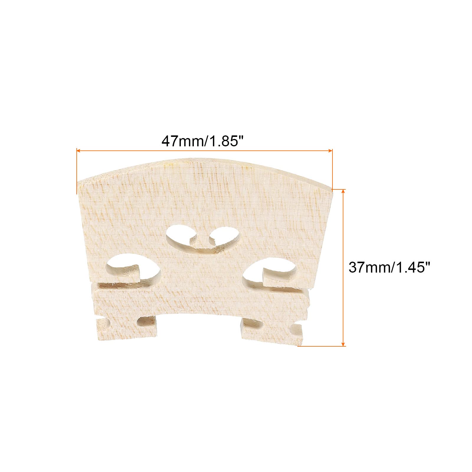 MECCANIXITY 3/4 Violin Bridge Maple Wood Violin Parts for 3/4 Violin 4pcs