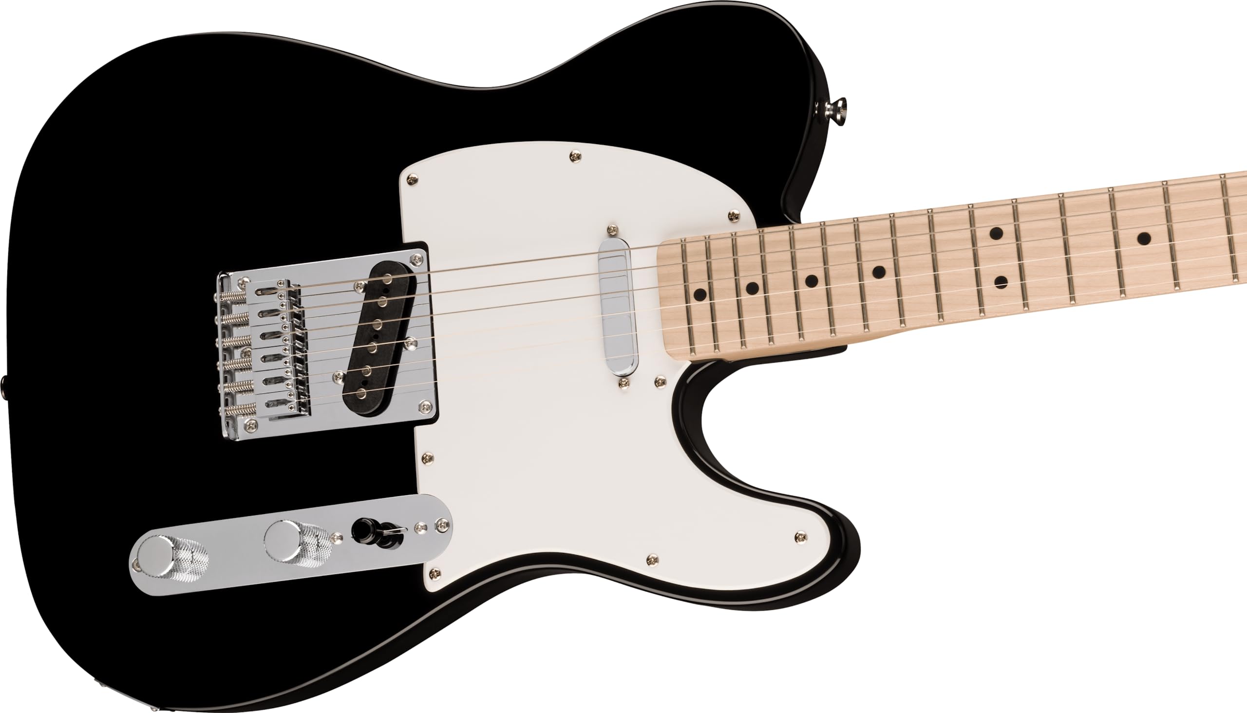 Fender 0373452506 Squire Sonic Telecaster Electric Guitar, Black, Maple Fingerboard