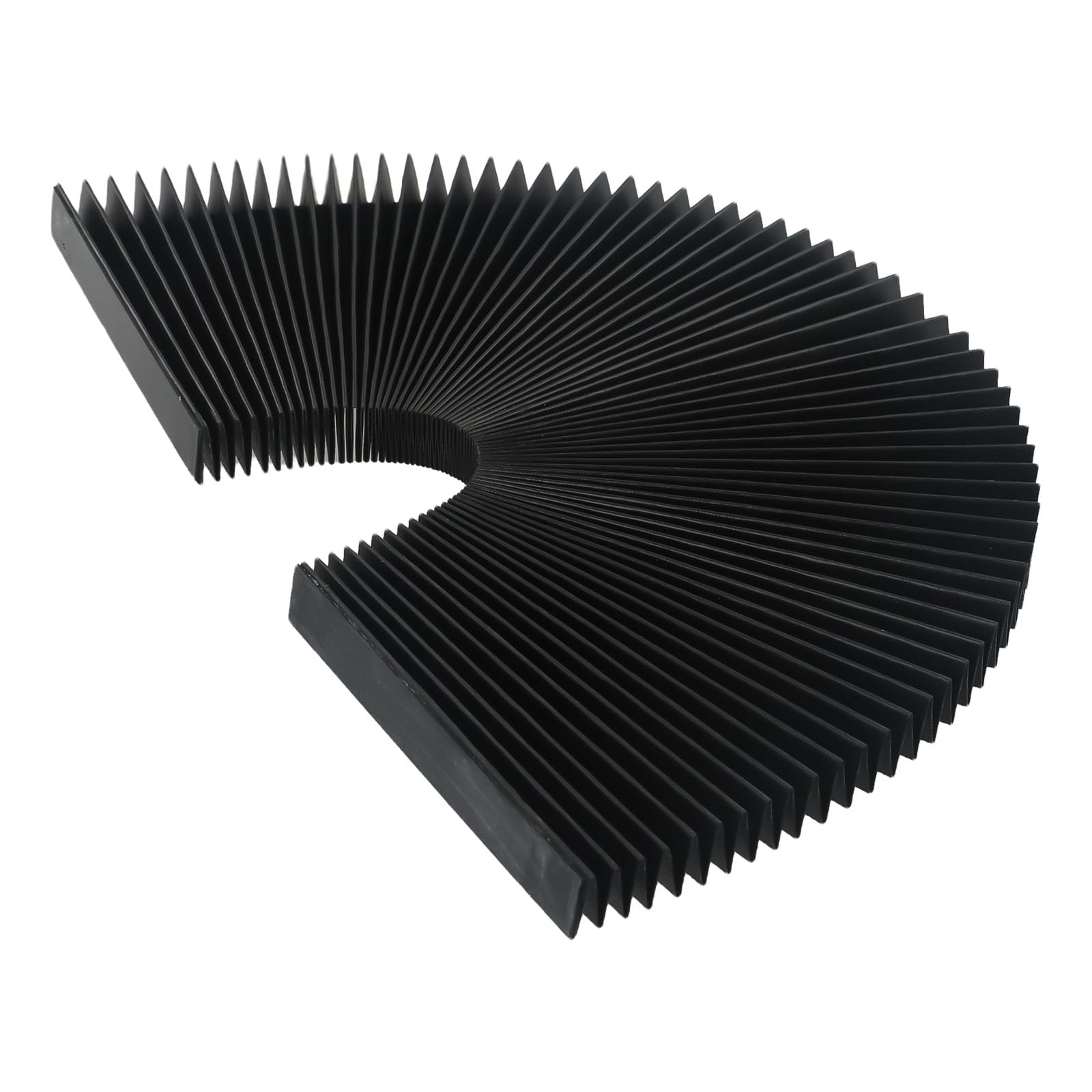 CNC Machine Accordion Cover, Accordion Way Cover Protective, Rubber Flexible Cover Milling Machine 3-proof Cloth Protective, Flat Bellows Cover, L 1500MM* H 15mm (Width 185mm)