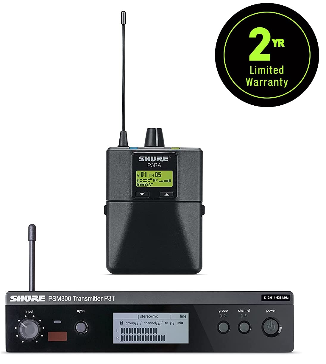 Shure PSM300 P3TRA215CL Pro Wireless in-Ear Personal Monitoring System with SE215-CL Earphones
