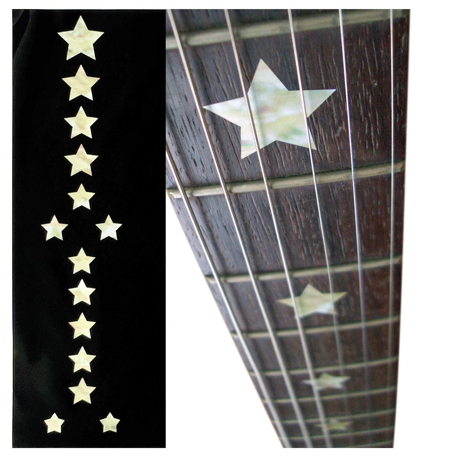 Jockomo Everly Brothers Star (White Pearl) Guitar Inlay Sticker