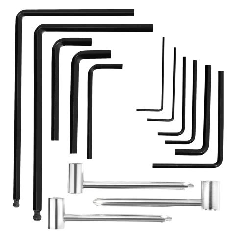 Hinfudor 14PCS Truss Rod Allen Wrenches Set for Guitar Bass