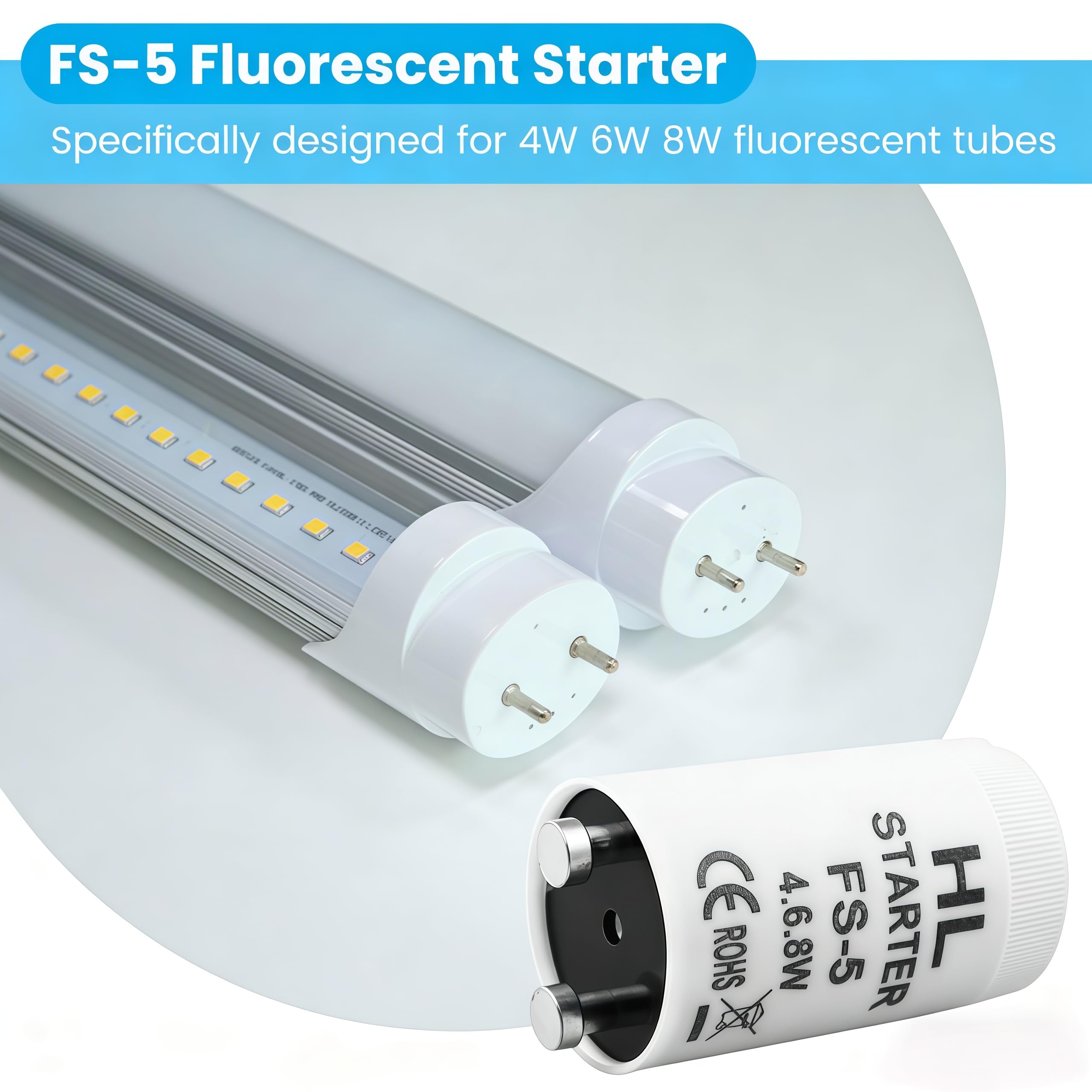 Malae FS-5 Fluorescent Light Starter for 4W 6W 8W Fluorescent Lamps