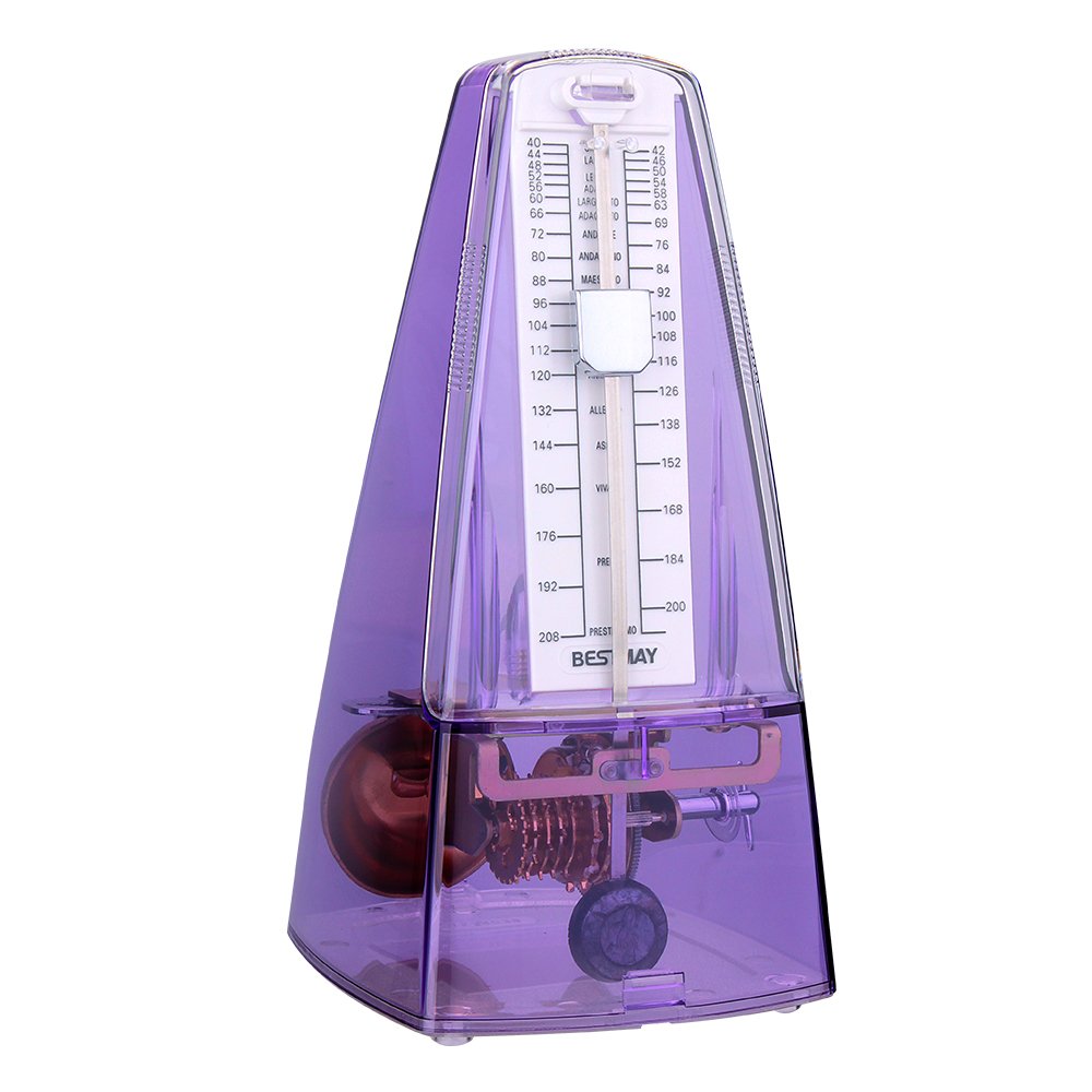 High Accuracy Mechanical Metronome for Percussionist, Transparent Purple