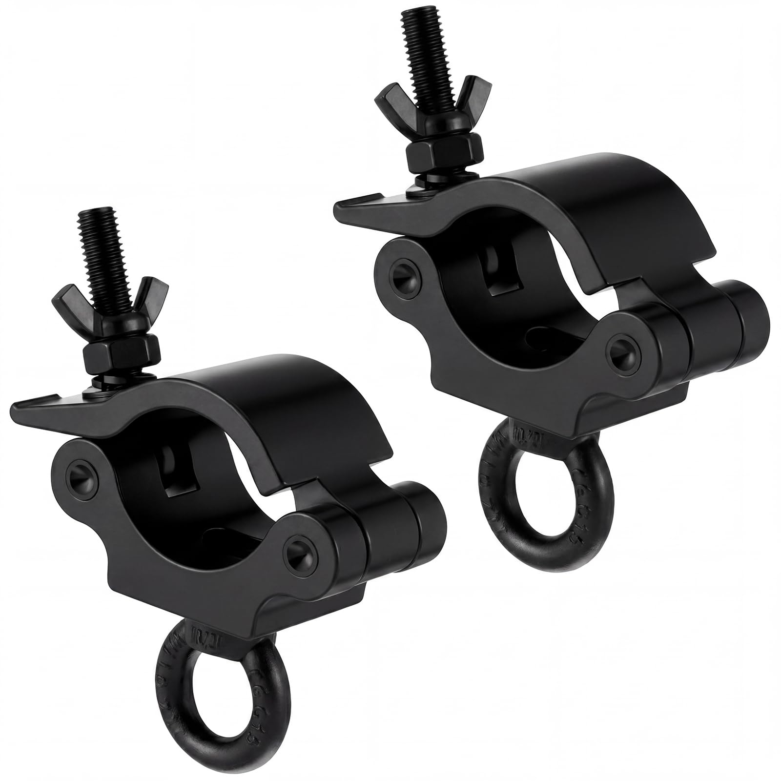 Pelopy 2 Pcs 2″ Truss Clamp with Eye Bolt for 48-51mm Truss Tube, Black