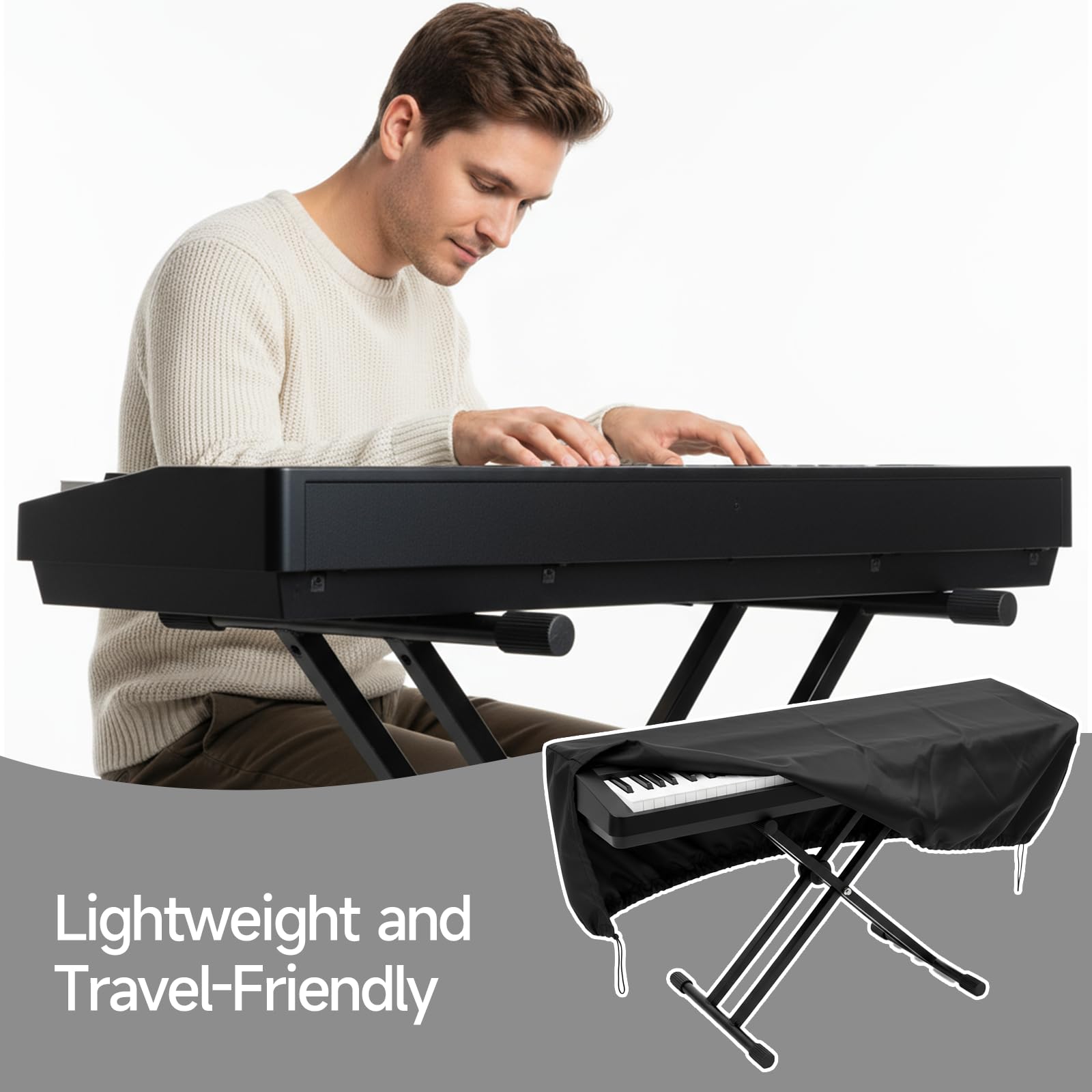 CashBeat 88 Key Piano Keyboard Dust Cover Waterproof Stretchy