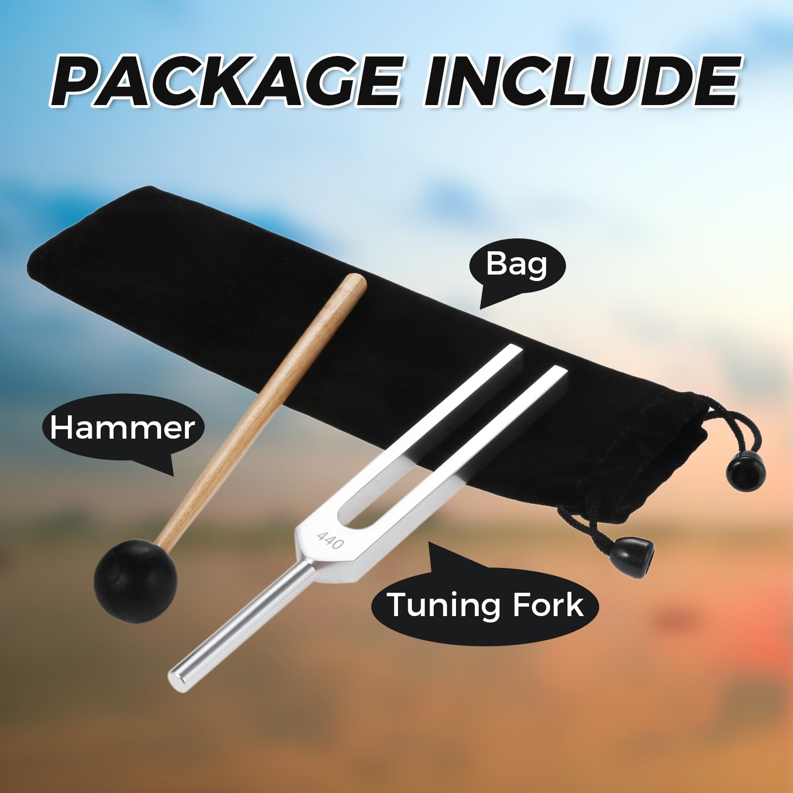 440 Hz Tuning Fork, A440Hz Tuning Fork for Violin Guitar Tuner Instrument