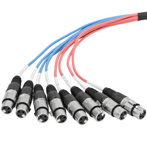 Seismic Audio – SAXT-8x15F – 8 Channel 15′ XLR Female to 1/4″ TRS Snake Cable