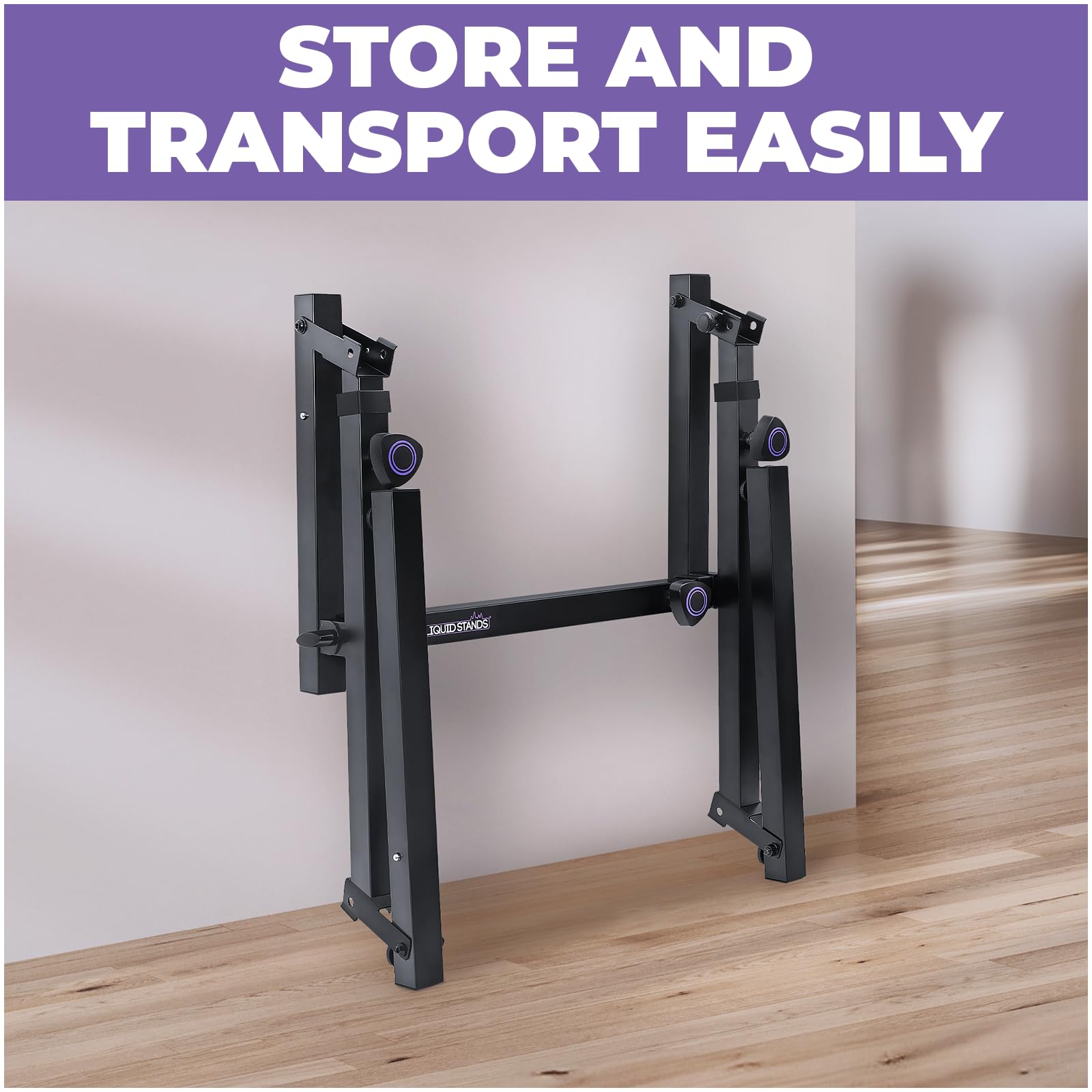 Liquid Stands Piano Keyboard Stand Foldable for Musicians, Sturdy Z-Style