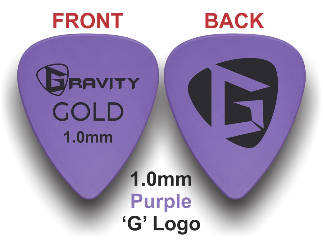 Gravity Gold Series Guitar Picks – Ideal For Beginners & Professionals – Pack of 4