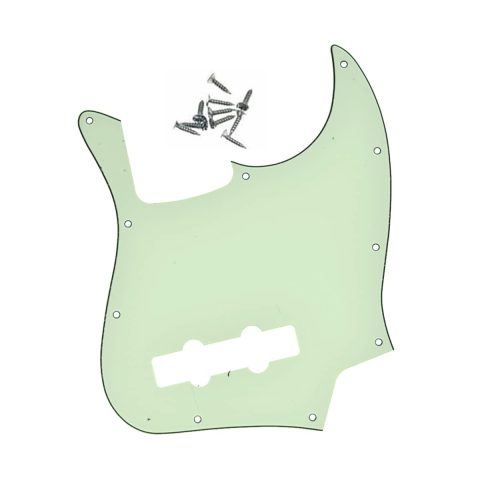 KAISH 4 String J Bass Style Pickguard Bass Pick Guard Scratch Plate for USA/Mexico Jazz J Bass Mint Green