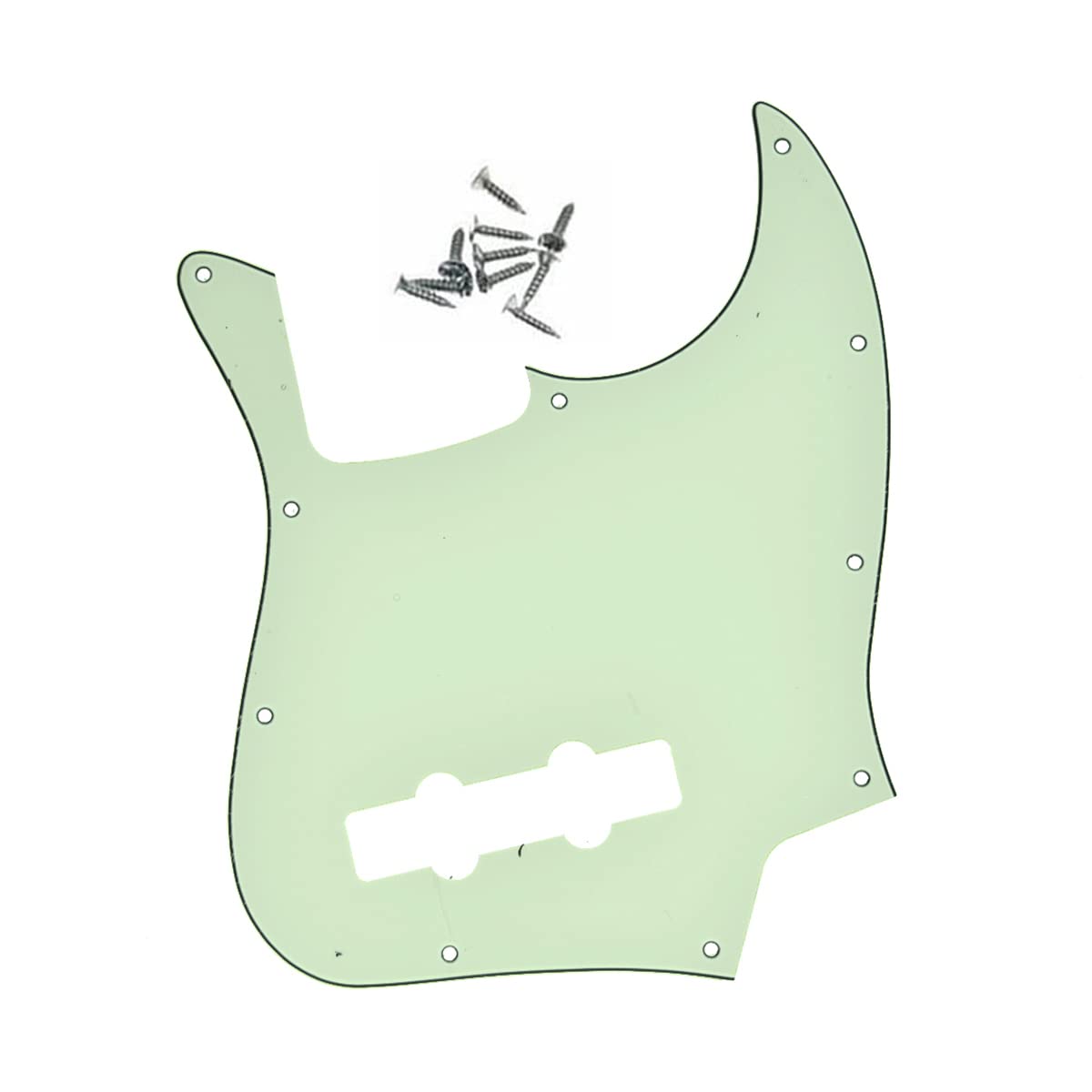 KAISH 4 String J Bass Style Pickguard Bass Pick Guard Scratch Plate for USA/Mexico Jazz J Bass Mint Green
