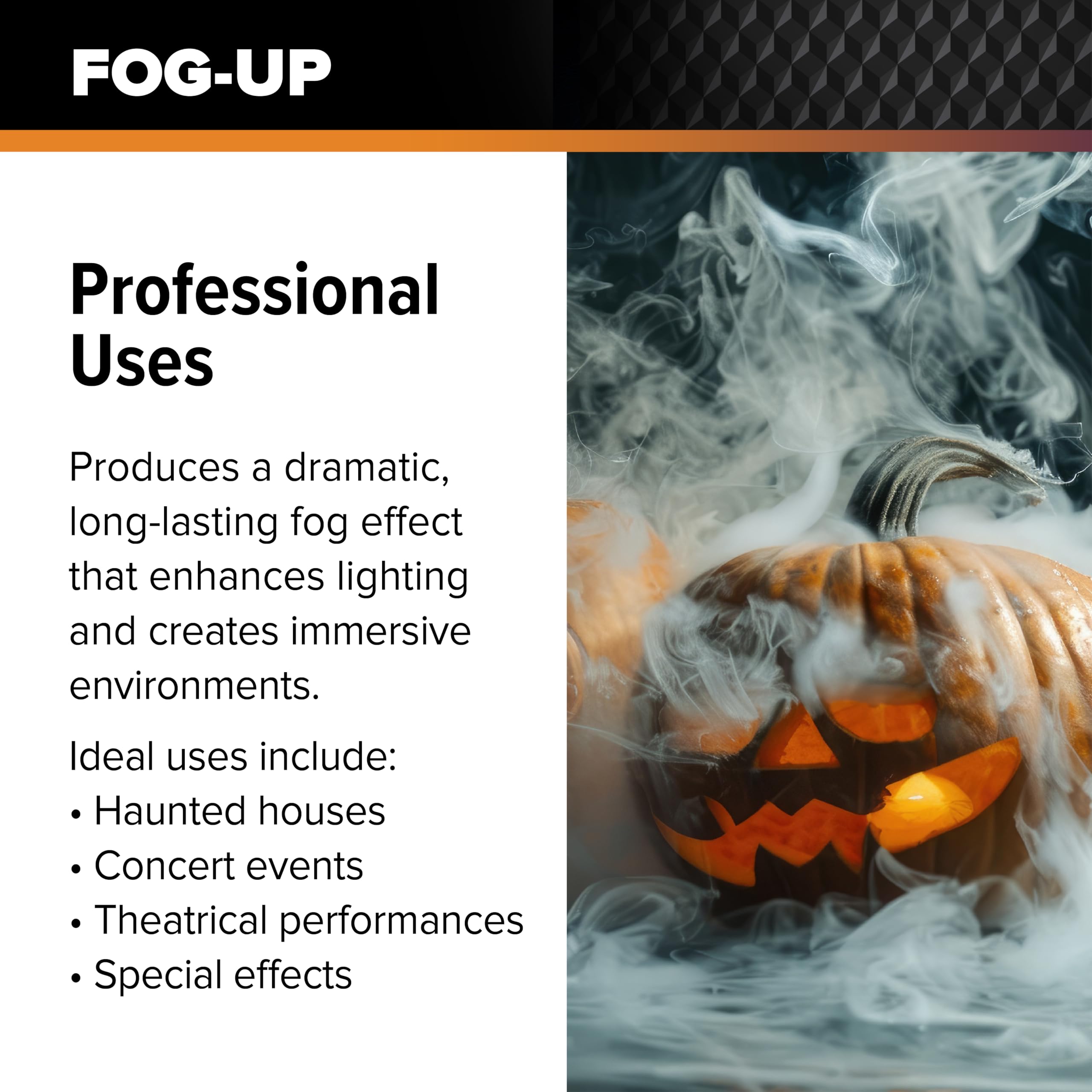 FogUp Medium Density Fog Juice – Extremely Long Lasting, High Output Non-Irritating Indoor/Outdoor Odorless Water-Based Fog Machine Fluid – (2 Pack) 1 Gallon, 128 fl oz for All Standard Fog Machines