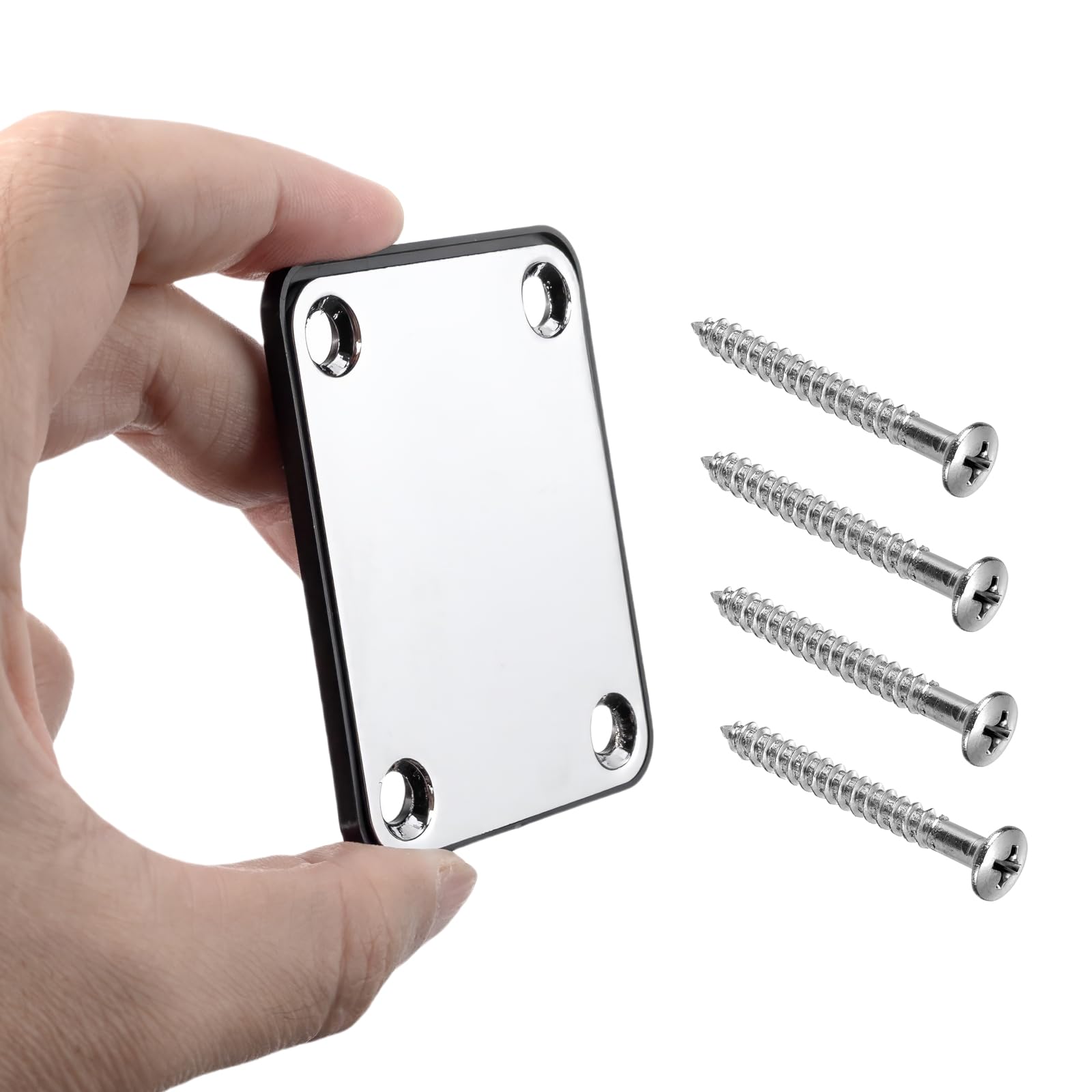 Swhmc Chrome Neck Plate for Electric Guitar, Silver
