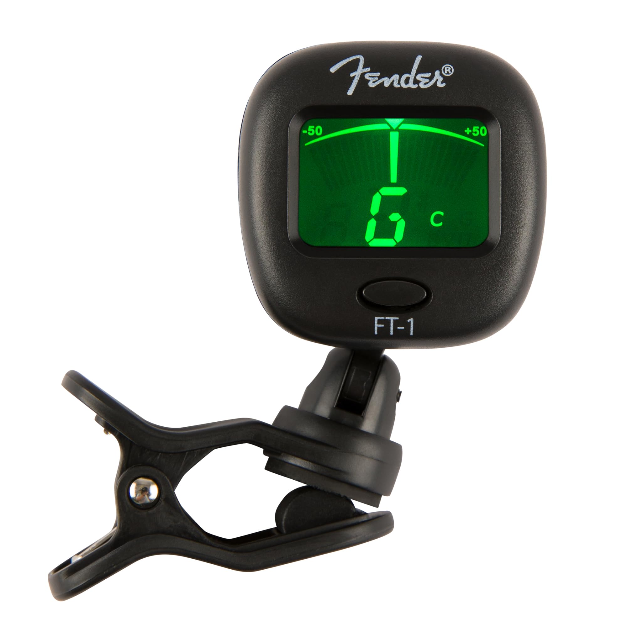 Fender 239978000 FT-1 Professional Guitar Tuner Clip On, Guitar Accessories, with 1-Year Warranty, Full-Range Chromatic Guitar Tuner with Dual-Rotating Hinges, A4 Calibration