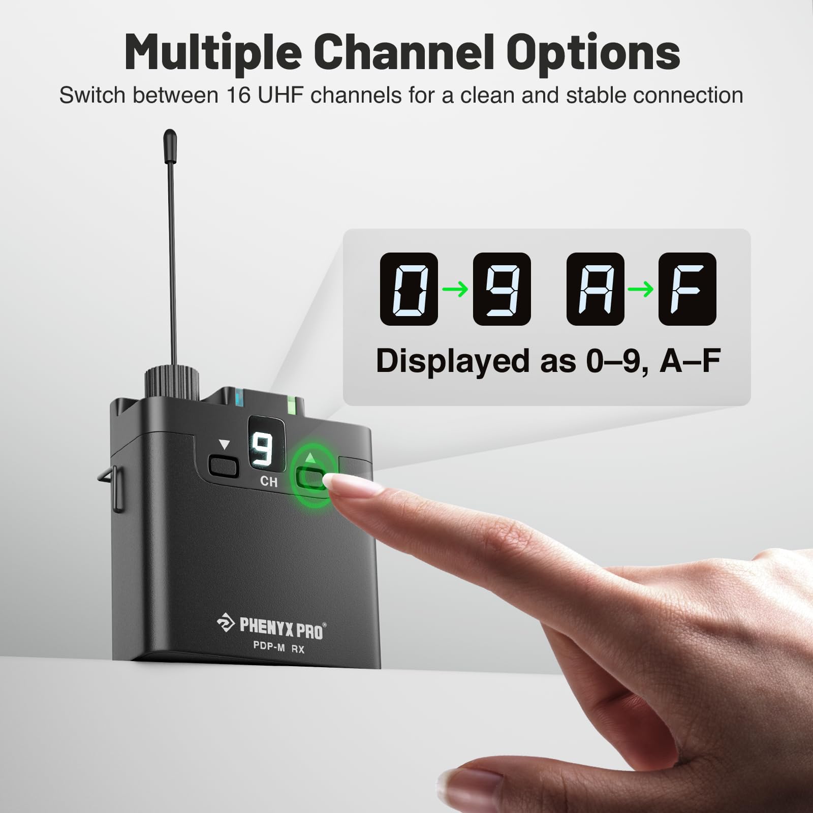 Phenyx Pro Compact UHF Stereo Wireless in-Ear Monitor System PDP-M