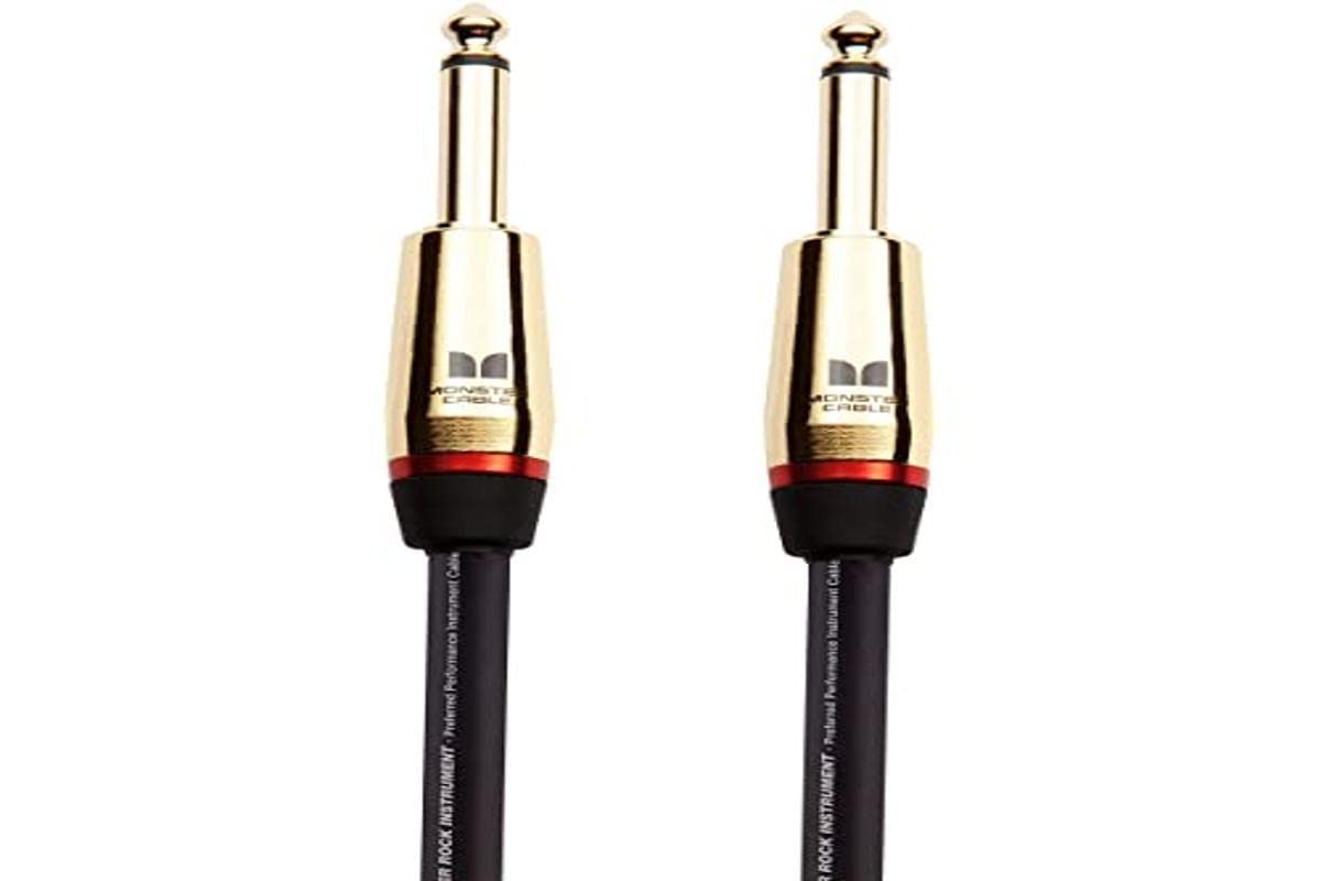 Monster Prolink Rock Instrument Cable. 12 ft Straight to Straight Guitar Cable. 95% Copper Braided Shielded
