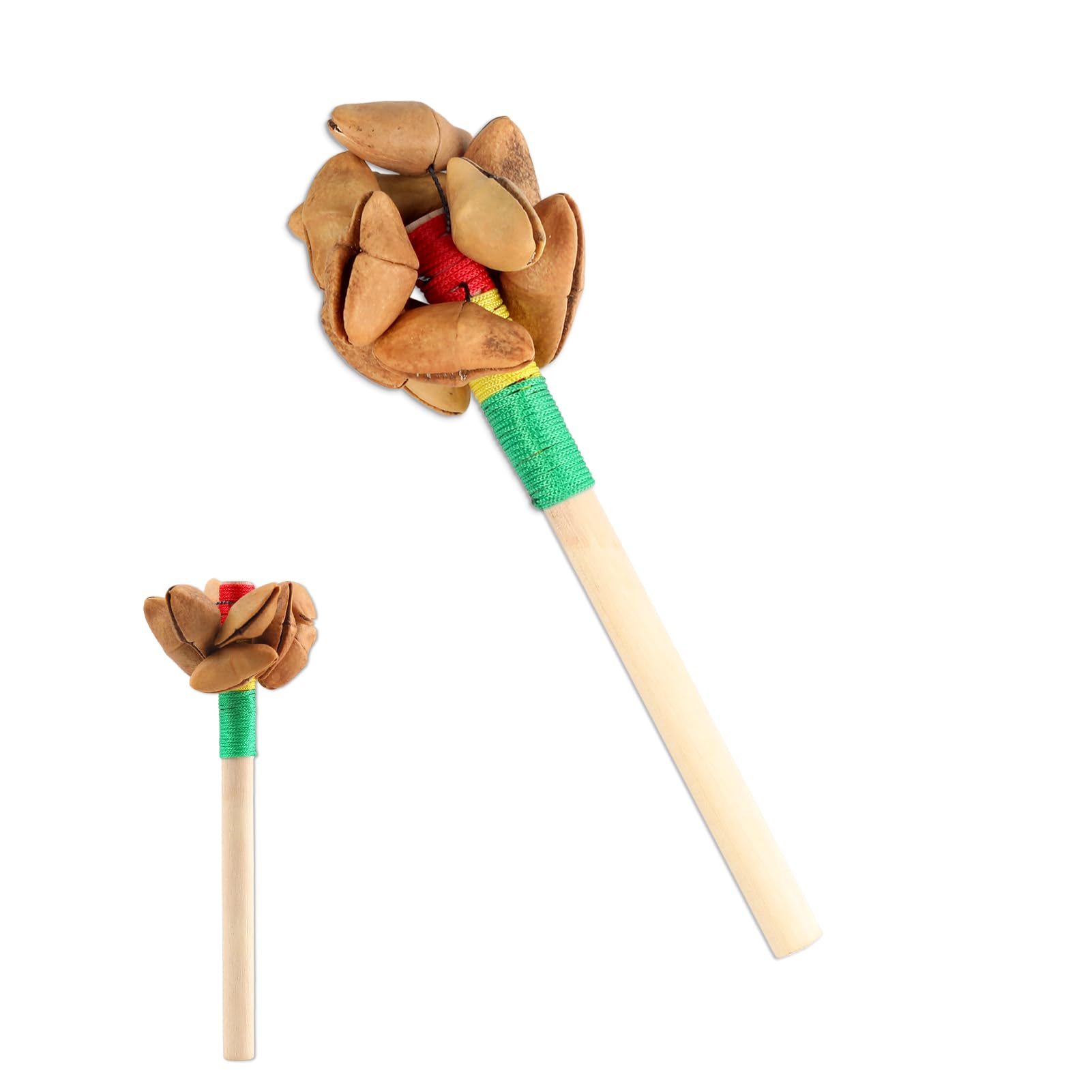 GOGHOST Small African Natural Seed Shaker 5.9″ x 1.96″ (Chacha-1 Pack)