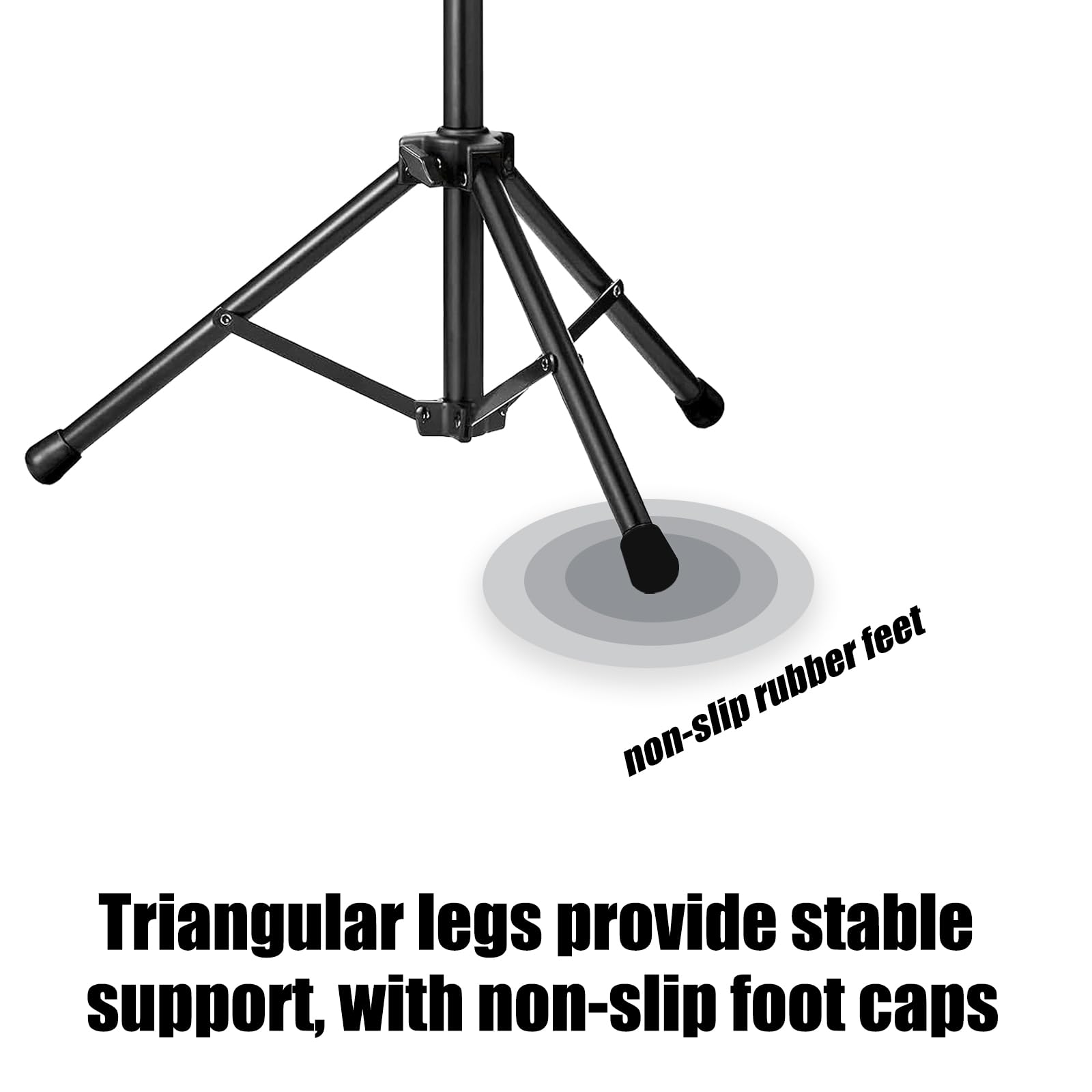 ULUOBO Electronic Drum Pad Stand for Percussion Sample Pads, Foldable, with Carry Bag (Black)