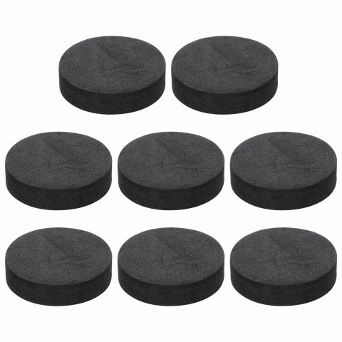 MECCANIXITY 8 Pcs Single Sided Speaker Isolation Feet Pads, 40mmx10mm Non Slip Foam Shock Absorption Base Pad Amplifier Stand Feet Mat for Speaker HiFi Home Theater Sound System, Black