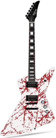 WestCreek Revenge Solid Body Electric Guitar, Heavy Metal Guitar, Right Handed, Heavy Metal Pickups, Rounded End Jumbo Frets, Bone nut, Rosewood Fretboard, Mahogany Body (Camo Green)