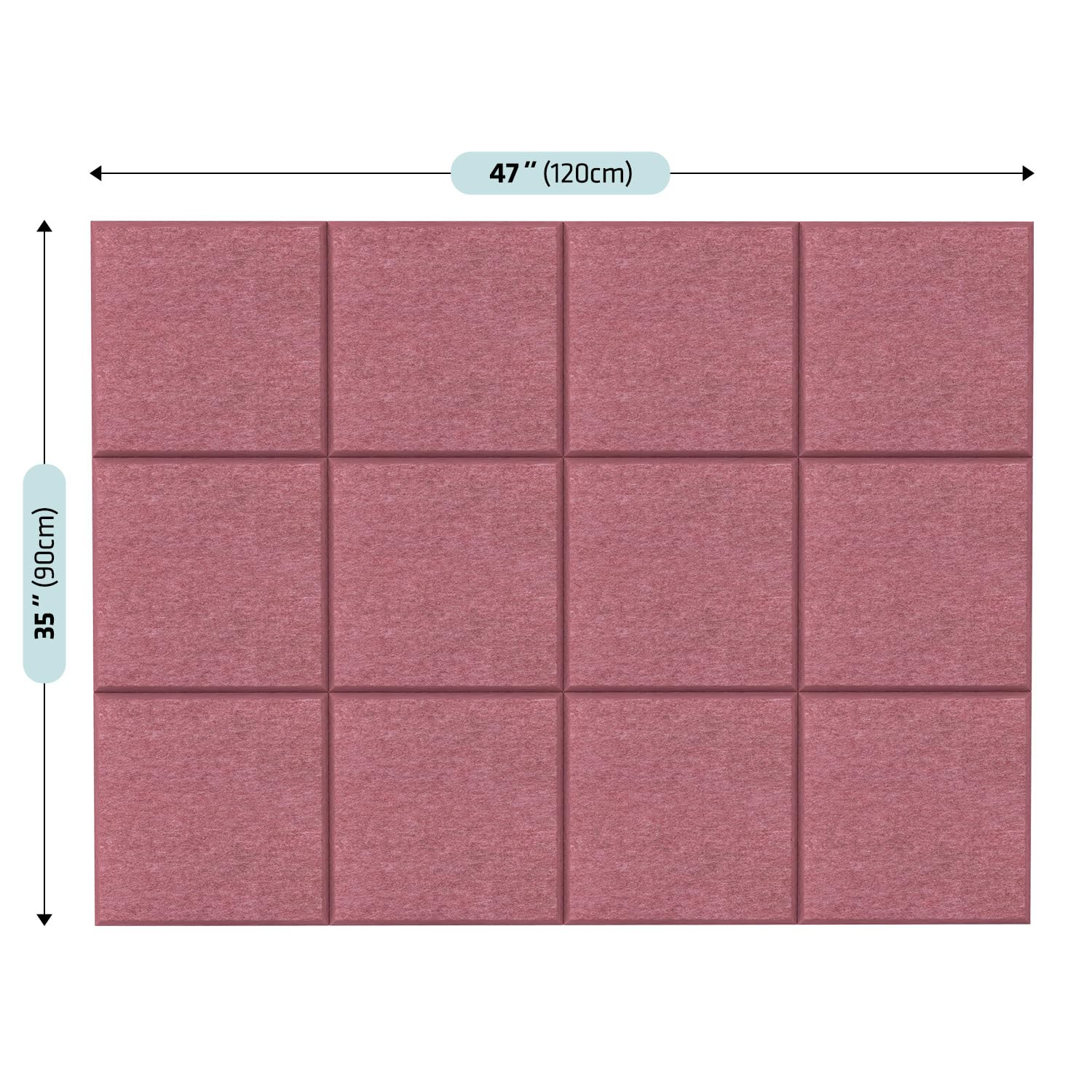 UMIACOUSTICS 6 Pcs Acoustic Panels 23.6” x 23.6” x 0.6” Flame Retardant Sound Absorbing Panels for Wall, Drop Ceiling Tiles. (Black)