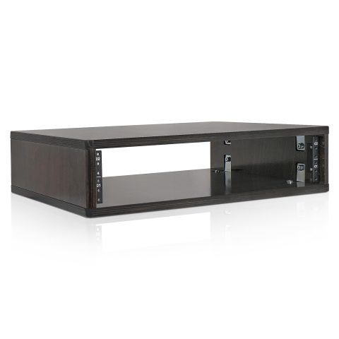 Sound Town DIY 2U Studio Rack with Solid Baltic Birch Plywood, Black Espresso, for Recording Room, Home Studio (SDRK-Y2D)