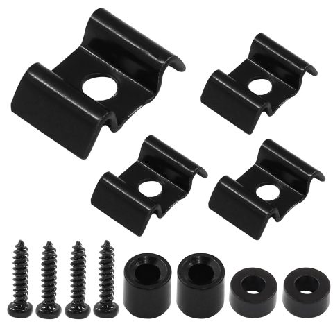 Bonsicoky 4 Pcs Metal Guitar String Trees, Black