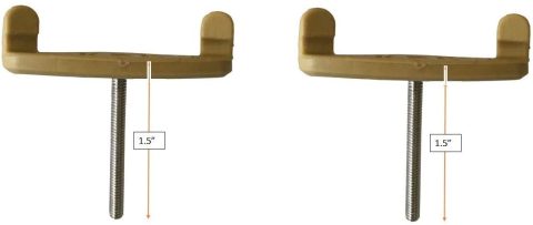 2 Replacement Extra Long Feet for KUN, Bon Style Violin Shoulder Rest, 1.5″