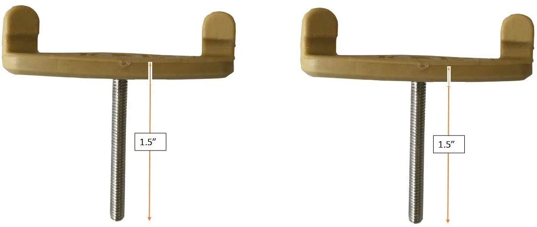 2 Replacement Extra Long Feet for KUN, Bon Style Violin Shoulder Rest, 1.5″