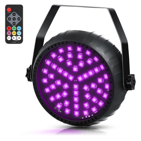 Telbum Strobe Lights for Parties LED Halloween White Strobe Light, Remote Control & Sound Activated RGB DJ Strobe Light for Party Room DJ Stage Dance Wedding (1PCS)