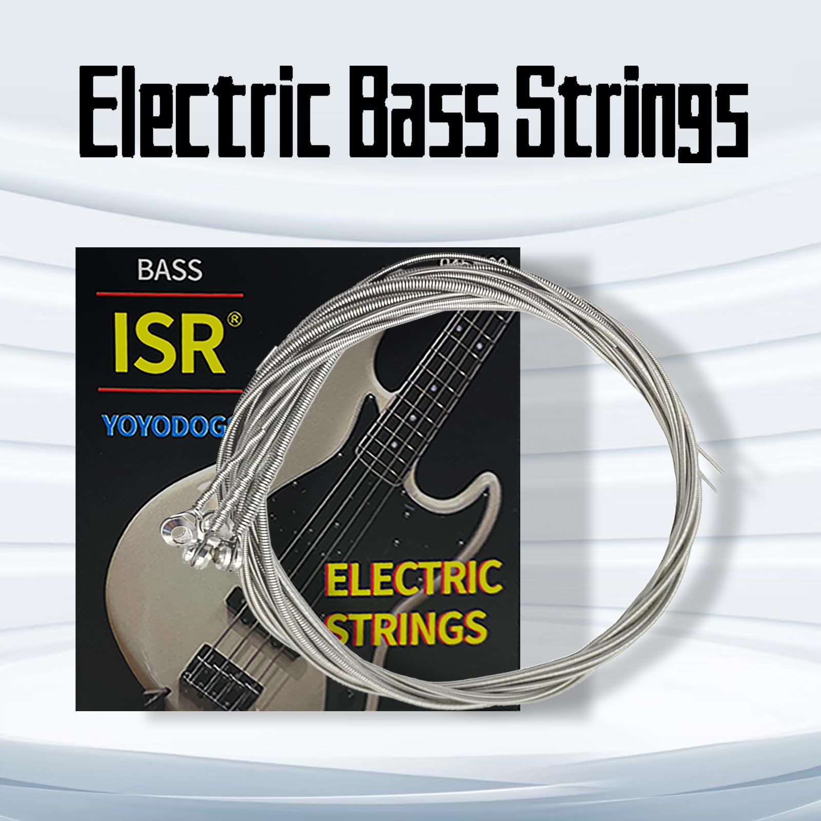 YOYODOGS Nickel Wound Bass Guitar 4 Strings Electric Bass String Replacement Set Instrument Accessories,Regular Light,Medium Gauge,Easy To Press For Novices,Essential for a Bassist