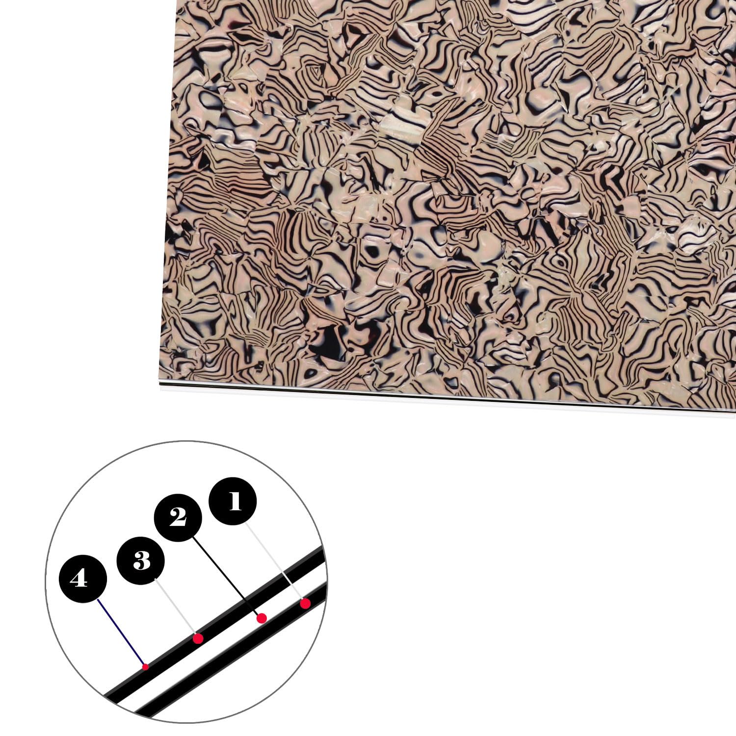 11.6″x17″ inch DIY Guitar Bass Pickguard Blank Material Sheet – Scratch Resistant Backplate for Strat/Tele Guitars & Jazz/P Bass (4Ply Bronze Shell)