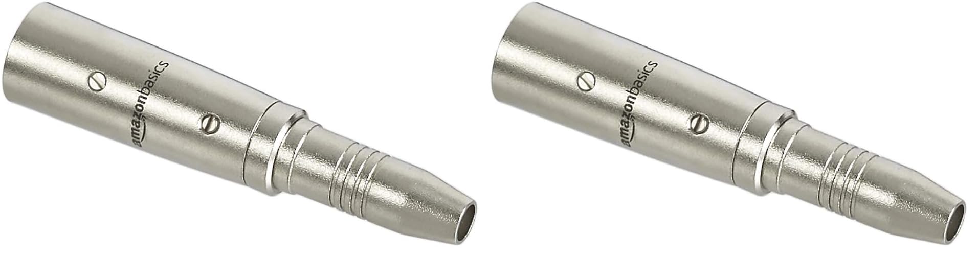 Amazon Basics 1/4 Inch Balanced Female to XLR Male Adapter, silver