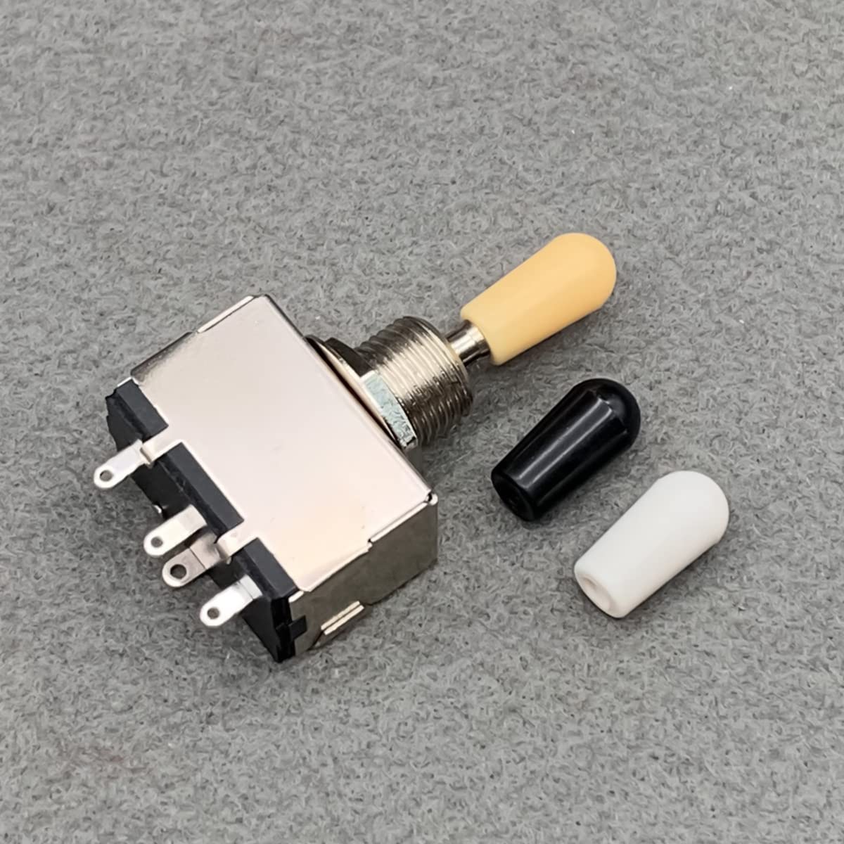 FLEOR 3 Way Toggle Switch Enclosed Pickup Selector with 3pcs Plastic Tips for LP Style Electric Guitar Part