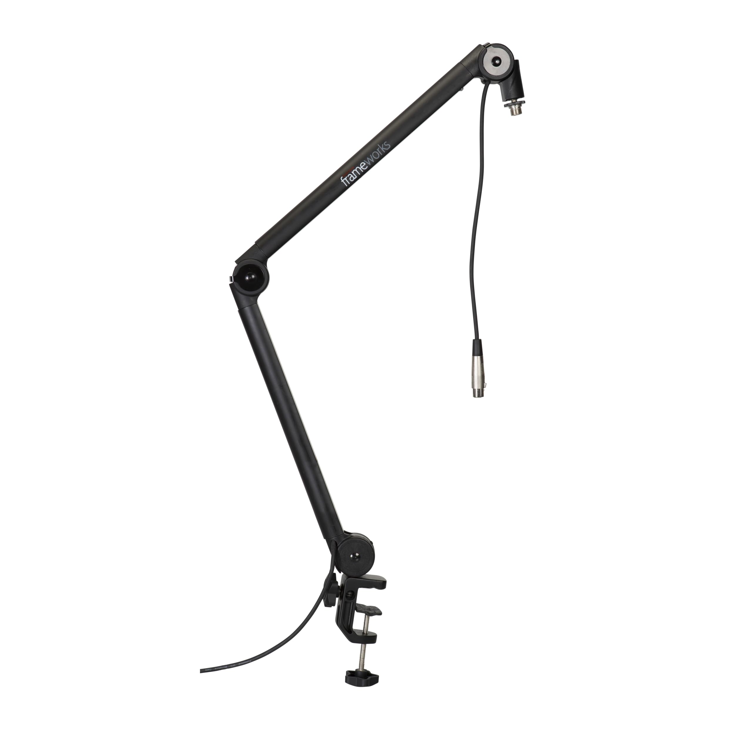 Gator GFWMICBCBM3000 Frameworks Deluxe Desk-Mounted Broadcast Microphone Boom Stand For Podcasts & Recording, Integrated XLR Cable, (GFWBCBM3000)