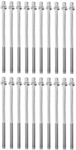 AIAS Bass Drum Tension Rods, 4 1/3 Inch (110mm), 20 Pack