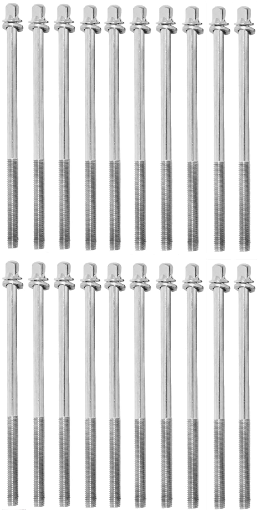 AIAS Bass Drum Tension Rods, 4 1/3 Inch (110mm), 20 Pack