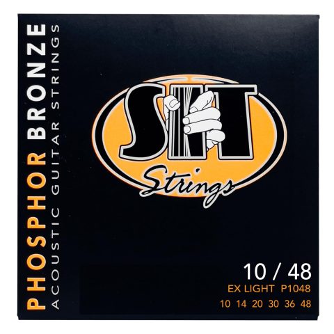 SIT Strings Phosphor Bronze Acoustic Guitar Strings (S.I.T.), Extra Light 10-48, P1048