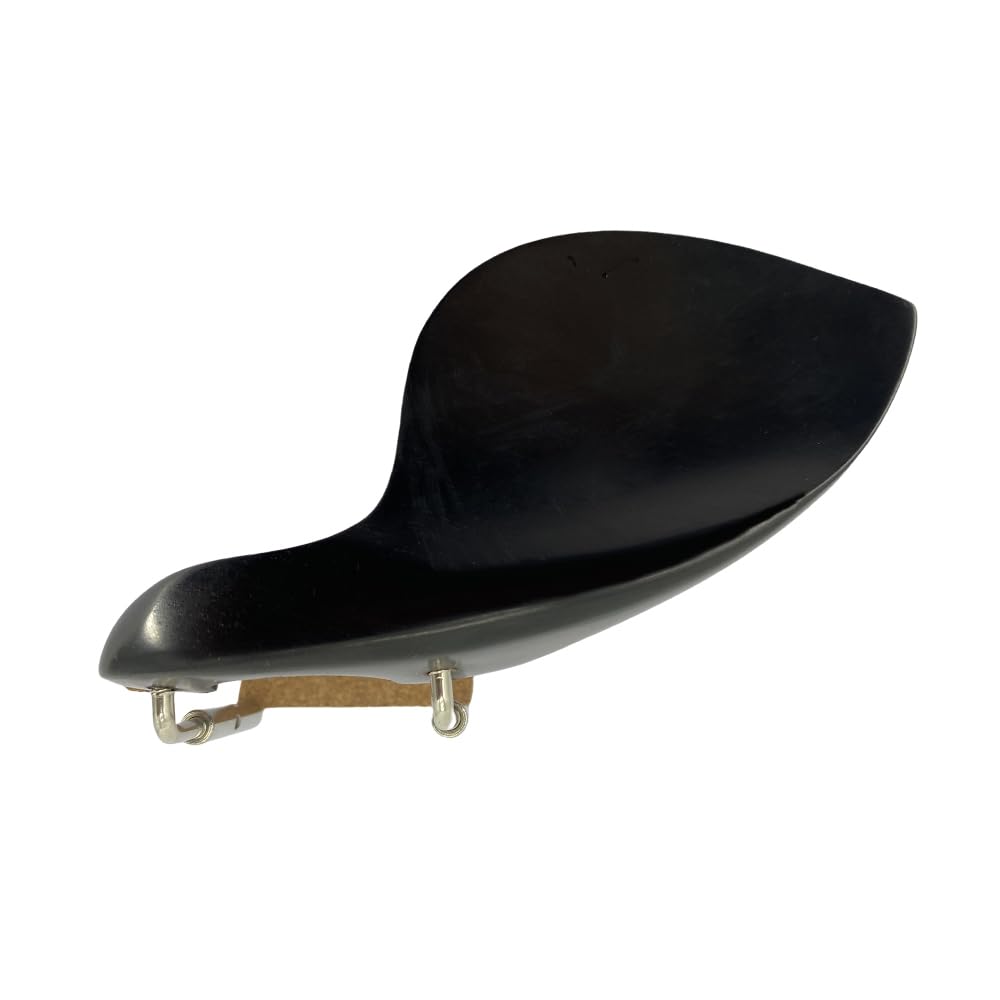 Conboxus Violin Chinrest 4/4 Full size wood Chin Rest Clamp Fiddle Violin Standard Bracket, Hypoallergenic Wood Rest,Surface Smooth (black1 Left Hand)