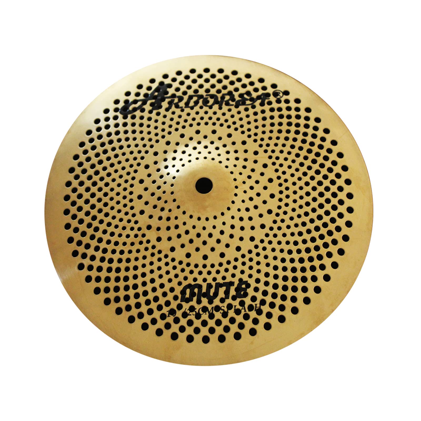 Arborea Low Volume Ride Cymbal 20 Inch Mute RIde Cymbal Golden Practice Drum Cymbal For Drum Set (20″Ride)